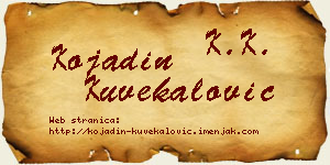 Kojadin Kuvekalović vizit kartica